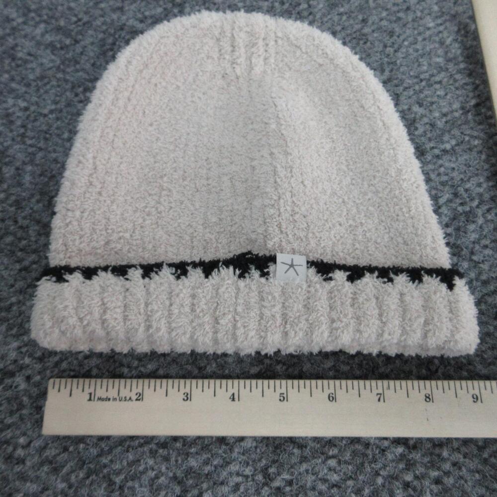 Barefoot Dreams Hat Beanie Womens One Size Beige Cozychic Ribbed Blanket NWT